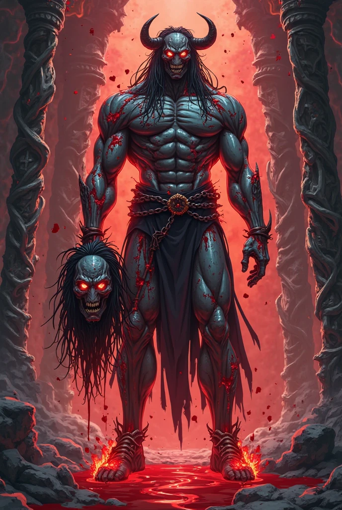 God shiva shitting on many skulls