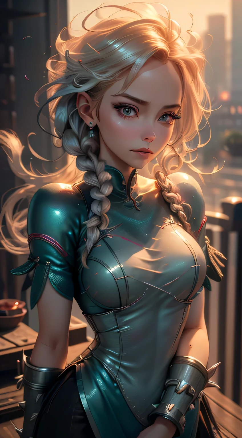 1girl, woman, (beautiful paladin:1.3), glowing lightsteelblue eyes, pose, (from above:1.8), ((cropped shirt:1.3):1.2) [:outlandish, formal costume design:0.2], bombshell hair, white hair, ahoge, hourglass figure, japanese, Hydroponic Farm Domes<lora:EnvyBetterHiresFixXL01:0@0,0@.49,1@.5:hr=1>