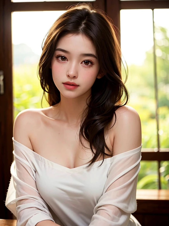 8k, 超High resolution, highest quality, masterpiece, 超Realisticな, photograph, 女の子1 person, (40 years old:1.3), pretty girl, Cute face, Beautiful eyes in every detail, 細かくdetailedに, Dark brown hair、Light brown eyes、The Face of Japan、 Lady、私は40 years oldくらいです.....1 person、(複雑なdetailed:1.2)、 (超High resolution:1.2)、超High resolution、(Finely tuned)、8k resolution、Long Hair、masterpiece,highest quality、(highest quality,4K,8k,High resolution,masterpiece:1.2),非常にdetailed,(Realistic,photoRealistic,photo-Realistic:1.37),ファッションphotograph,, Beautiful details, Deep sorrow、Beautiful lip detail, Long eyelashes, Stylish makeup, Vibrant, Gorgeous Model, striking a confident pose, Sensual expression, 現代のphotograph技術, Light and shadowの印象的なコントラスト, Soft and natural lighting, White skin, , Add a splash of color to your lips, Dramatic background in vibrant colors, artwork, Mysterious atmosphere, The whisper of the wind blowing through her hair, Graceful and elegant posture, Bokeh effect, (((Floral flowing short dress))), Exquisite accessories, Bold and creative fashion choices, Windmill in the background、Standing in a field surrounded by colorful flowers, (((spring))), sunset,Sexy pose、See through 、Looking at the audience、beauty,Long neck、Laugh a little、Please close your mouth and laugh、(((Ideal body type))),A-cup small breasts :2,Portraiture:2、Perfect Anatomy、鮮明なdetailed、detailed、超Realisticな、Light and shadow,Strong light,Fashion magazine cover,Thin lips