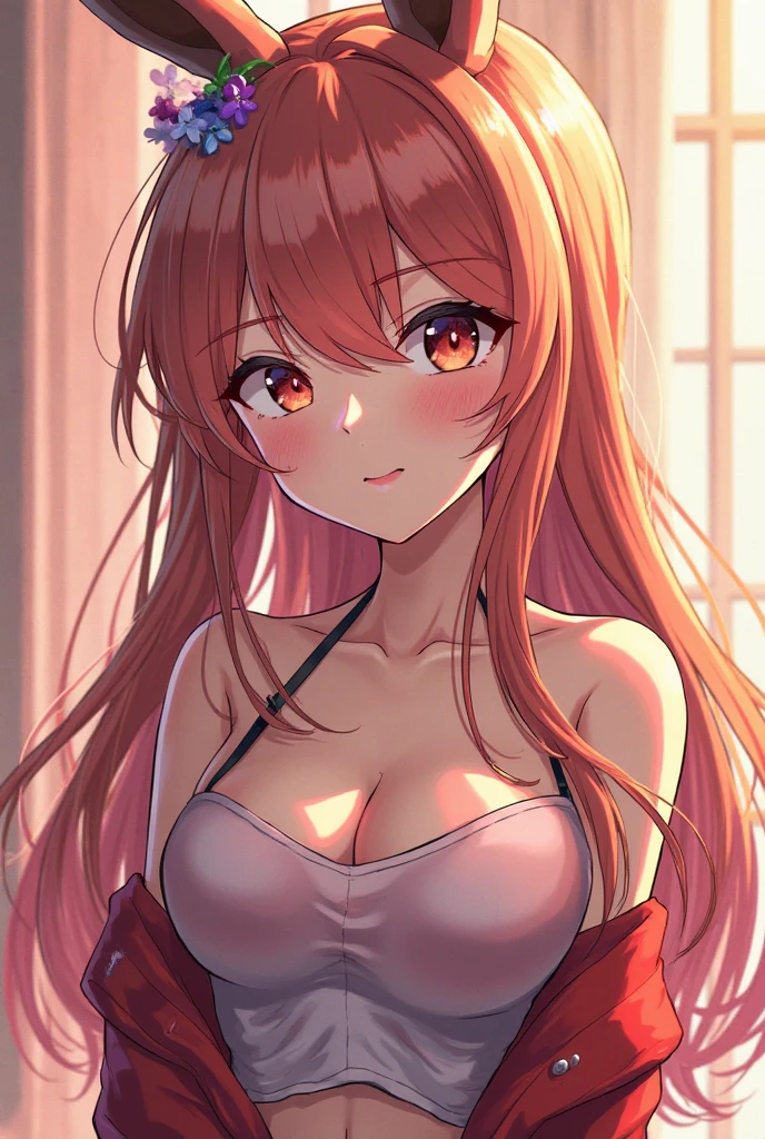 “(best quality, high definition), anime girl, close-up shot, beautiful face, extremely detailed face, beautiful detailed lips, red tight dress, low neckline”