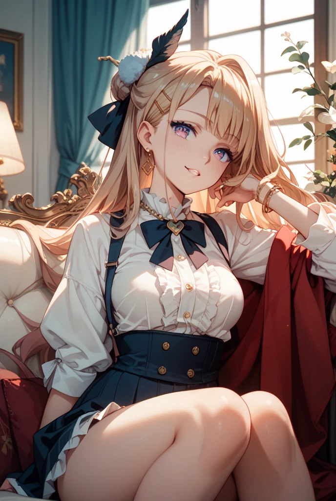nsfw, (masterpiece, top quality, best quality, highly detailed:1.6), extremely detailed CG unity 8k wallpaper, strong facial expression, (sharp eye:1.2), (scowl:1.1), (embarrassed,blush:1.3), (steam:1.5), (wet:1.1), (sweat:1.1), (trembling:1.3), (open mouth, wavy mouth:1.4), (harf open eyes:1.5), (feeling weak:1.5), (shoot from front, looking at viewer:1.2), (squatting, skirt lift, clutching skirt:1.6), (castle balcony, outside bedroom, Red Carpet:2), at midnight, (1 woman, Princess, indoor, White dress, silver tiara:1.4), (Unsurpassed gorgeous rococo victorian gown with voluminous hoop skirt and long hems, PRİNCESS style skirt), (bravery crying, sobbing:1.5), White high-heels, (long hair, Blonde hair, pubic hair, Blonde:1.5), (woman trembling with sexual climax:1.5), colorful, full body, wide shot, perfect composition, (chrotch, pussy, urethra, panty, panties), urination, incontinence, piss, peeing self, A lot of pee, having an accident, pee running down legs, panties around one leg, (((pee stream))), (pee puddle), wetting herself, pee stain, peeing, blush, trembling, embarrassed, large breasts, Yellow pee, ((leaking pee)), Shaking one's shoulders, Breaking a sweat on forehead, puddle of pee, Pee at your feet, Pee spread on the floor, Pee stains, Dripping pee between my legs, Feet wet from pee, Pee-covered feet, Pee at your feet, want to pee, about to pee, Full bladder, Pee-soaked dress, Pee-soaked high-heels, natural makeup, A pair of partially removed panties is hanging around one of her ankles,