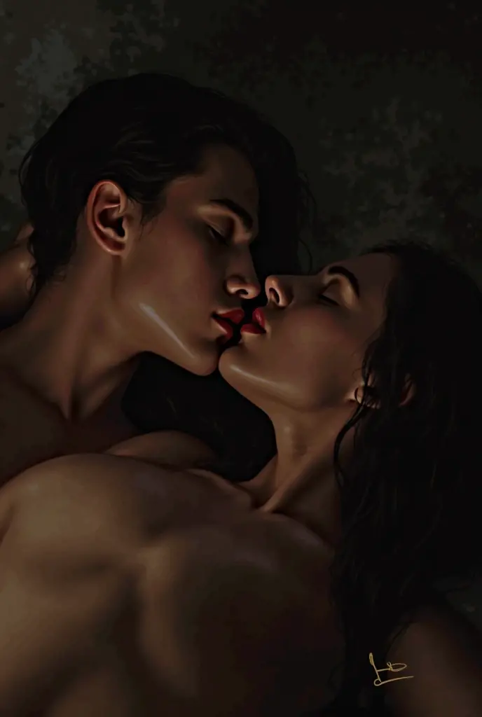 Casal arafed se beijando no escuro com um fundo preto, Por Irakli Nadar, Directed by: Micha Klein,  ) Wet, Directed by: Aleksander Kobzdej, Directed by: Eugeniusz Zak, beijar, Directed by: Tadashi Nakayama, Directed by: Aleksander Gierymski, Reylo beijando, Directed by: Aleksander Kotsis