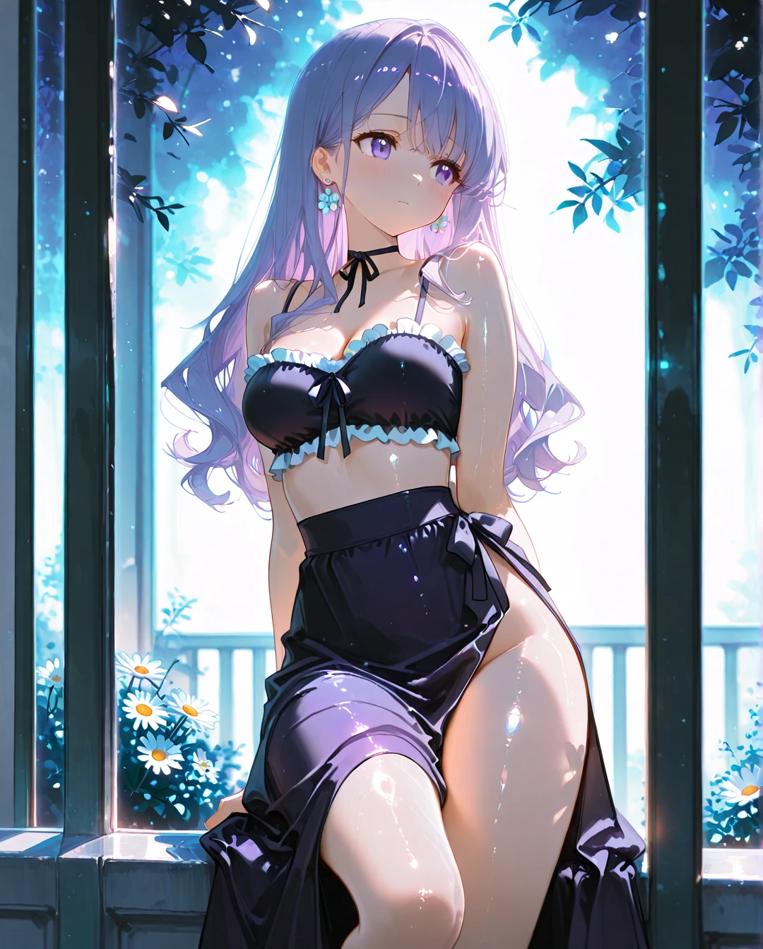 Arafed tree with blue flowers blooming in the water area, Blue reflection, Weeping willow and flowers, by Kaii Higashiyama, by Asai Chū, Water Reflection!!!!!, Dripping blue natural rock storehouse, araffed woman in a sheered lingerie posing for a picture, lingeries beauty, Convoluted and detailed lace set, lingerie, laced lingerie, wearing sexy see-through lingerie, Garter Belt, push-up underwire. Convoluted, captivating and enticing, Wavy slutty transparent lingerie, masha krasnova, Ren Hao, iridescent shiny sheer 透けたlingerie, 透け透けlingerie!!,a woman in a Pink see-through lingerie posing for a picture, 透けたlingerie!!, beautiful female bodies, dreamy and ethereal雰囲気, see-through lingerie, pink see-through pussy body, sheer frilly outfit, iridescent shiny sheer 透けたlingerie, ((Pink)), translucent dress, dreamy aesthetic, Ethereal soft, blurry glow, Soft aesthetics, 透けたPink clothes, ethereal and dreamy, Translucent body, dreamy style, dreamy and ethereal、huge tit、beauty legs、Best style、stylish hair、Cute hairstyles、lots of petals、full bodyesbian、