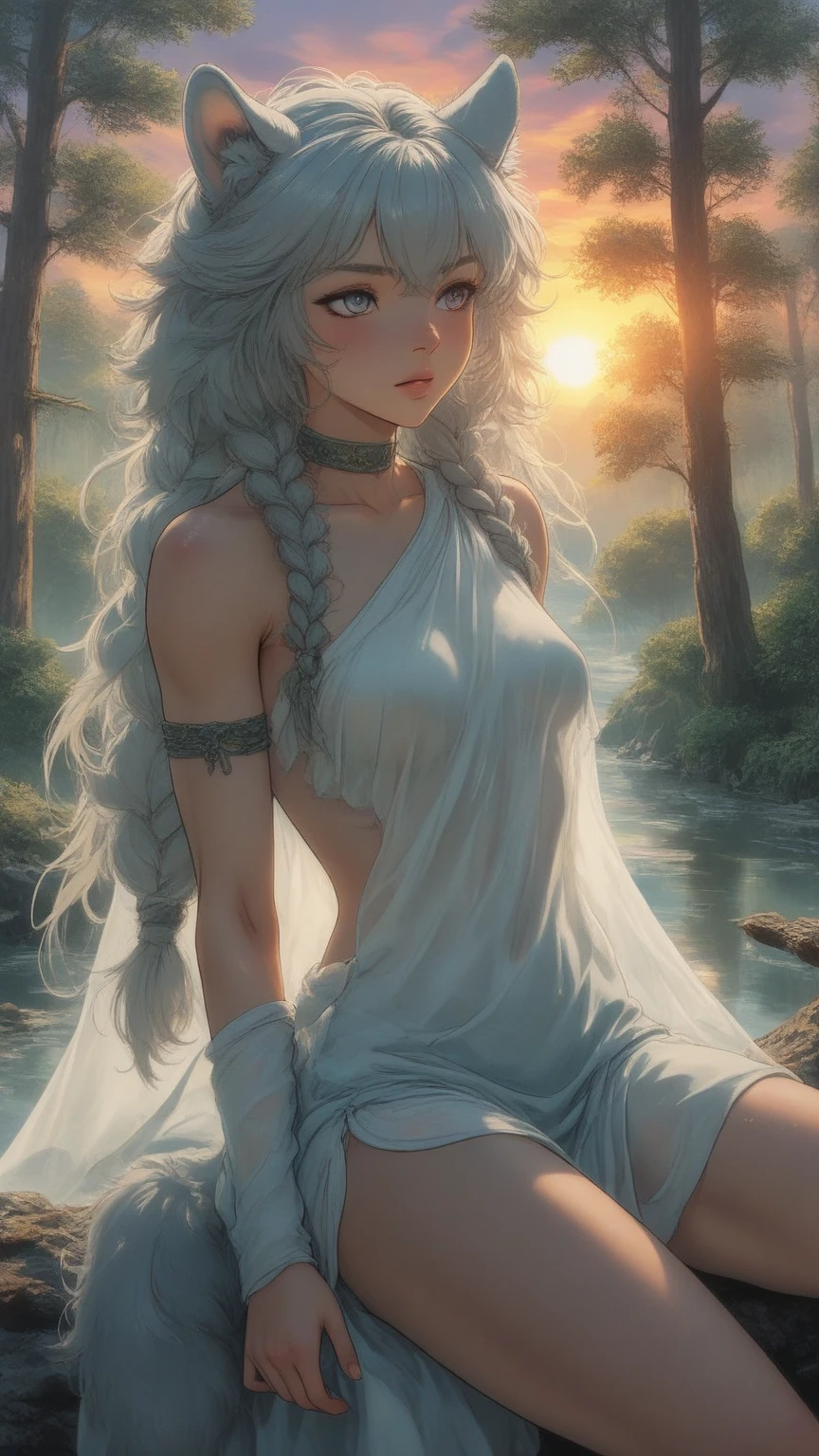 "((GroovnGuru:1.2)), a serene and gender-neutral digital avatar with a calming presence. The avatar has ((large, expressive eyes with a gentle glow:1.2)), and a smooth, androgynous face with a slight shimmer. Instead of traditional hair, GroovnGuru has a ((halo-like aura around the head with soft, flowing light strands:1.3)) that subtly change colors, creating a serene, psychedelic effect. The skin is ((iridescent and shifts between warm, neutral tones:1.2)), representing inclusivity. GroovnGuru is dressed in ((flowing, abstract robes with a blend of soft, earthy tones and subtle psychedelic patterns:1.3)). The avatar is depicted in a ((floating or cross-legged meditative posture:1.1)), surrounded by a ((soft, glowing aura with shifting colors:1.2)). The background features abstract, nature-inspired digital elements like ((floating leaves, soft light trails, and gentle waves:1.1)), enhancing the serene and harmonious atmosphere. The scene is captured in an ((ultra-realistic:1.3)) style, in ((8K resolution:1.1)), with ((high detail:1.2)) and a ((soft bokeh effect:1.1))."






