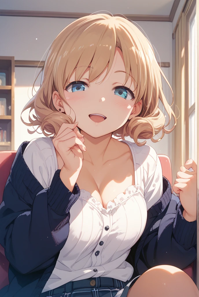 solo、One person、Normal chest、ahegao, slouch、anime, 