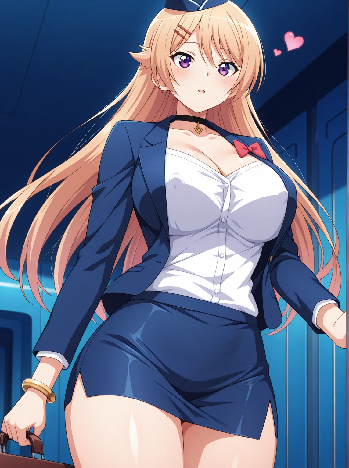 1girl,kitagawa marin,smile,(blonde hair:1.2),solo,shirt,choker,necktie,long hair,red eyes,jewelry,looking at viewer,best quality, extremely detailed, (illustration:1.2), high-resolution, 8k cg wallpaper, stunning art, (perfect lifted own skirt by self:1.3), line up show thighs completely, bare all navel, shiny eyes, very lovingly face, shy, (blush:1.2), , face to face, in the classroom, cowboy shot, from directly below (all girls perfect show own pink panties completely:1.3)