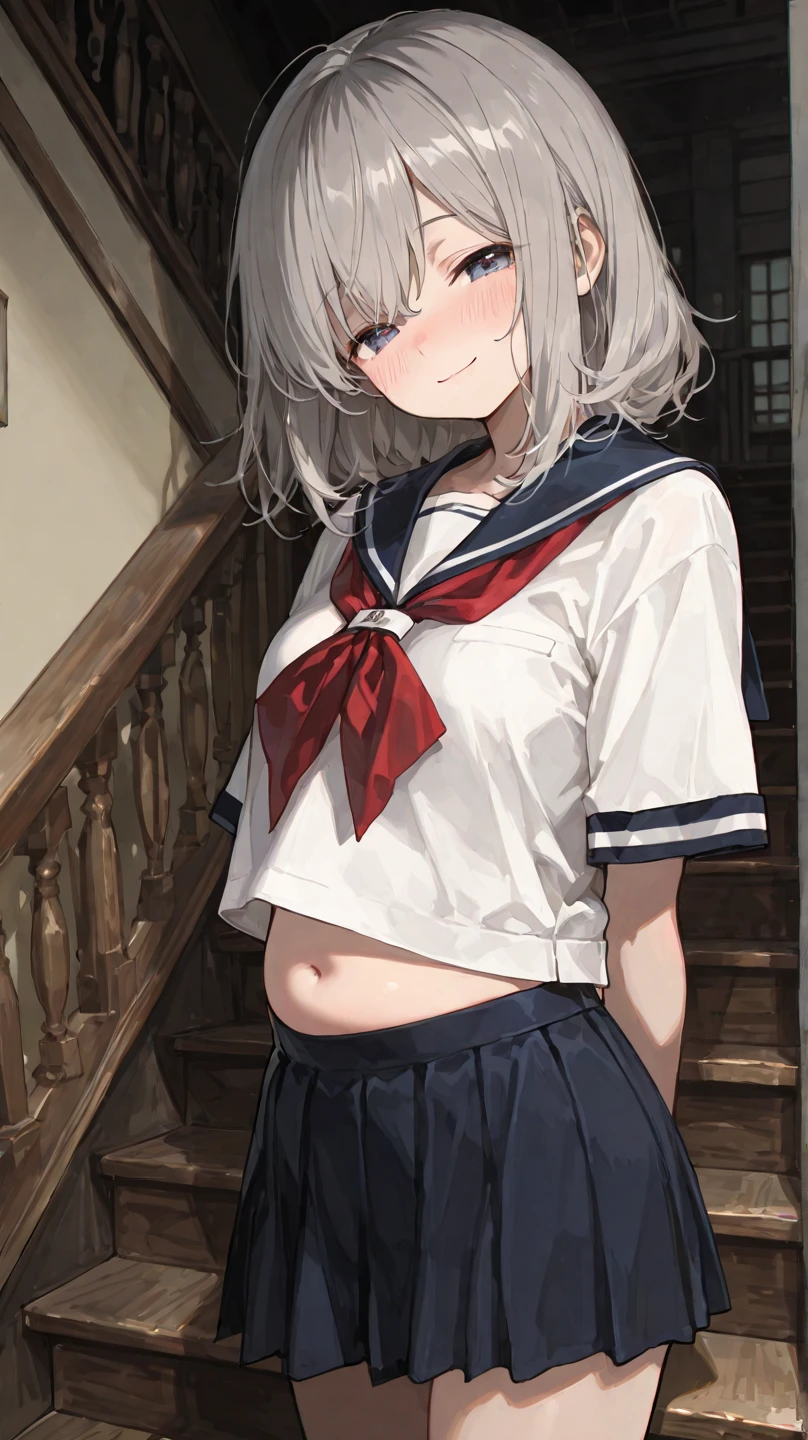 Highest quality, Anime Moe Art Style,Best Anime 8K Konachan Wallpaper,pixiv contest winners,Perfect Anatomy, (obscene,lure,Get naked,Beautiful, long legs ),break, 1 Girl, (alone,,,13 years old:1.3),high female underwear, short hair, amount, (Hair above one eye:1.7),All limbs, Full Finger,Big breasts, Between the legs, Small eyes,accurate black eyes, Hair Clip, (Sailor suit:1.5),(female underwear:1.5) skirt,bed room. break,Very detailed,High resolution,ultra high density skin, Professional Lighting,8K eye detail, (Cute illustrations:1.2),hair,Expressionless,(Hair on one eye:1.5),Sailor suitlure,Spread your legs and wait.Big breasts,female underwear,i