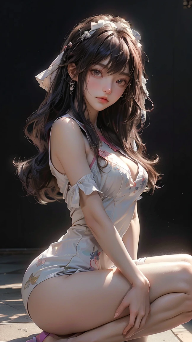 8k, RAW photo, best quality, masterpiece:1.2), yjnn, a girl, 3d, ultra-detailed,asian, bangs, bow, chest, brown_eyes, brown_hair, lips, long_hair, long_sleeves, looking_at_viewer,master masterpiece, The Highest Quality, 1女の子, solo, Voxel art,
nuclear power plant、Caucasian girl、
Ivory hair、Mauve eyes、disturbance、Precise iris depiction,looking at the viewer with a calm and goddess-like happiness, ,Super beautiful background drawn by WLOP,
,Super beautiful background drawn by WLOP,
ridiculously long hair、low twin tails、
Cake Dress、Trim Dresses、
ribbons、Plant Hair Ornament、pearls、Arm cuffs、
classical, middle ages, noble