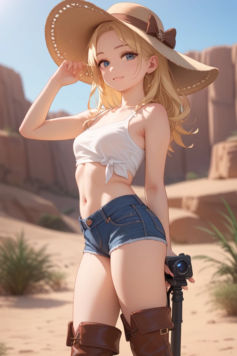 (((masterpiece))), high resolution, high detailed, uhd, gorgeous muscular "21 years old" wilder amazon ("Kiernan Shipka"), primitive, (small breasts:1.9), flatchest, black thicc eyebrows, unclothed, full undressed, bottomless, uncovered breasts, very short blonde hair, very wide large voluputous hips, detailed shiny skin, voluptuous toned tighs, big voluputous ass, fallout wasteland