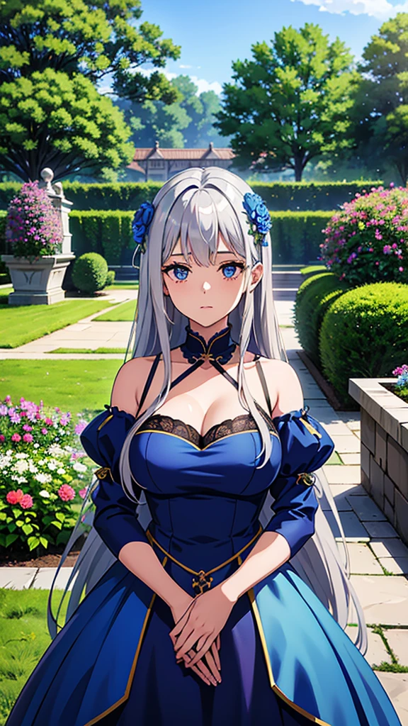 Big breasted anime girl, (corset dress: 1.2), (stockings), (Big smile), (whole body), (people々focus on), (Long white hair), (View from above), (Hair on one eye),Enchanting anime girl, Best anime 4K Kona-chan wallpapers, Attractive anime girl, 4k anime wallpaper, 4K Manga Wallpaper, Detailed digital anime art, Anime Best Girls, Beautiful Anime Girls, cyber punk, Detailed anime artwork, Beautiful and attractive anime women