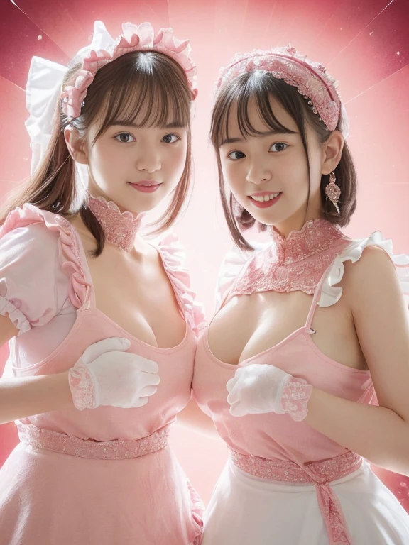 highest quality,masterpiece,Ultra-high resolution, Very detailed, 8k,Beautiful 11 year old Japanese girl:1.5,Breast Augmentation Surgery、 (A gorgeous pink magical girl heroine costume:1.5), She moans with a very pleasant expression:1.8、Detailed very smelly armpits