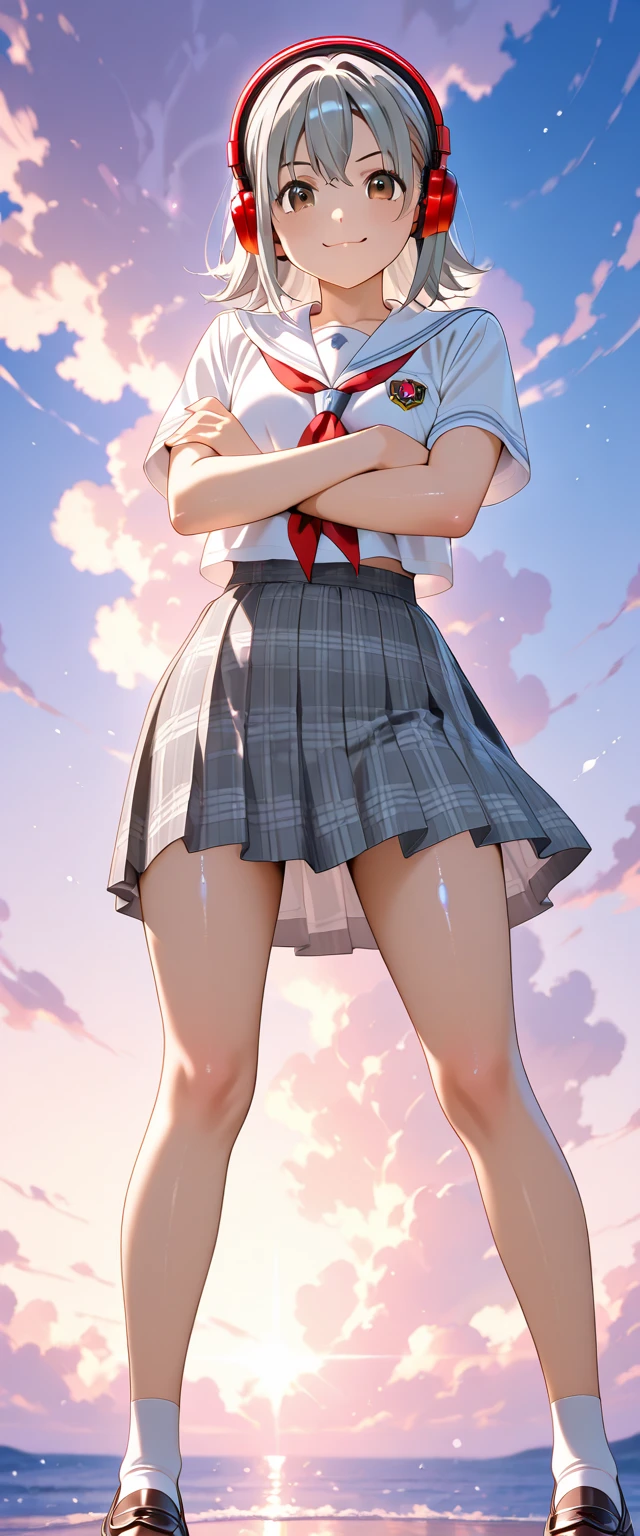 {{{masterpiece}}}, {{{best quality}}}, {{ultra-detailed}}, {{an extremely delicate and beautiful}},(nsf), (Best quality, 8k, 32k, Masterpiece, UHD:1.2),Photo of Pretty girl, top quality, best quality, realistic, unity, 8k wallpaper, official art,(10yo),(Child),(best princess in the world:1.5),(school uniform with lots of embellishments:1.5),(gorgeous headphones:1.3),(smile:1.3),(sweaty skin:1.5),black hair,(very short hair:1.3),(on the palace balcony:1.3),(,(full body:1.2),(skirt lift by myself :1.7),(pussy:1.3),(Midsummer:1.5),(from below:1.5),(spread legs)