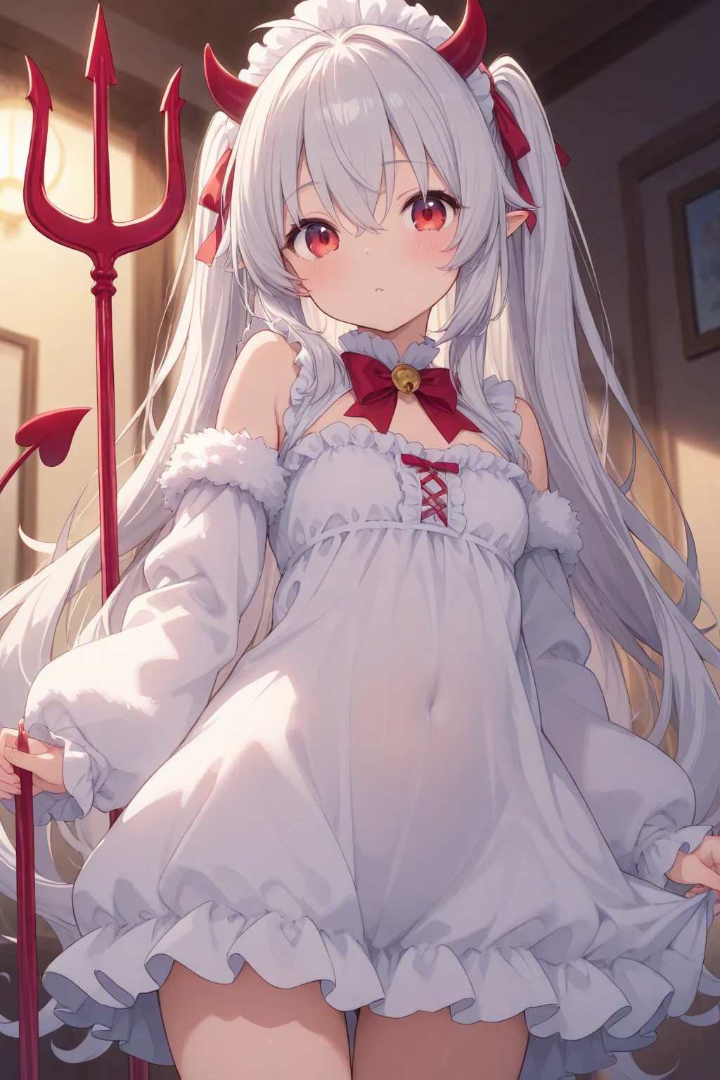Beautiful illustration、top-quality、cute petit girl、(transform sequence)、magical little girl、((white leotard))、highleg、Chibi、白いmagical little girl、Fractal Art、albino、baby-face、long snow-white and red mesh hair,,,,,,,,、Beautiful detailed red eyes、lighting like a movie、cowboy shot、look at people from below、Happiness、The background is professional wrestling