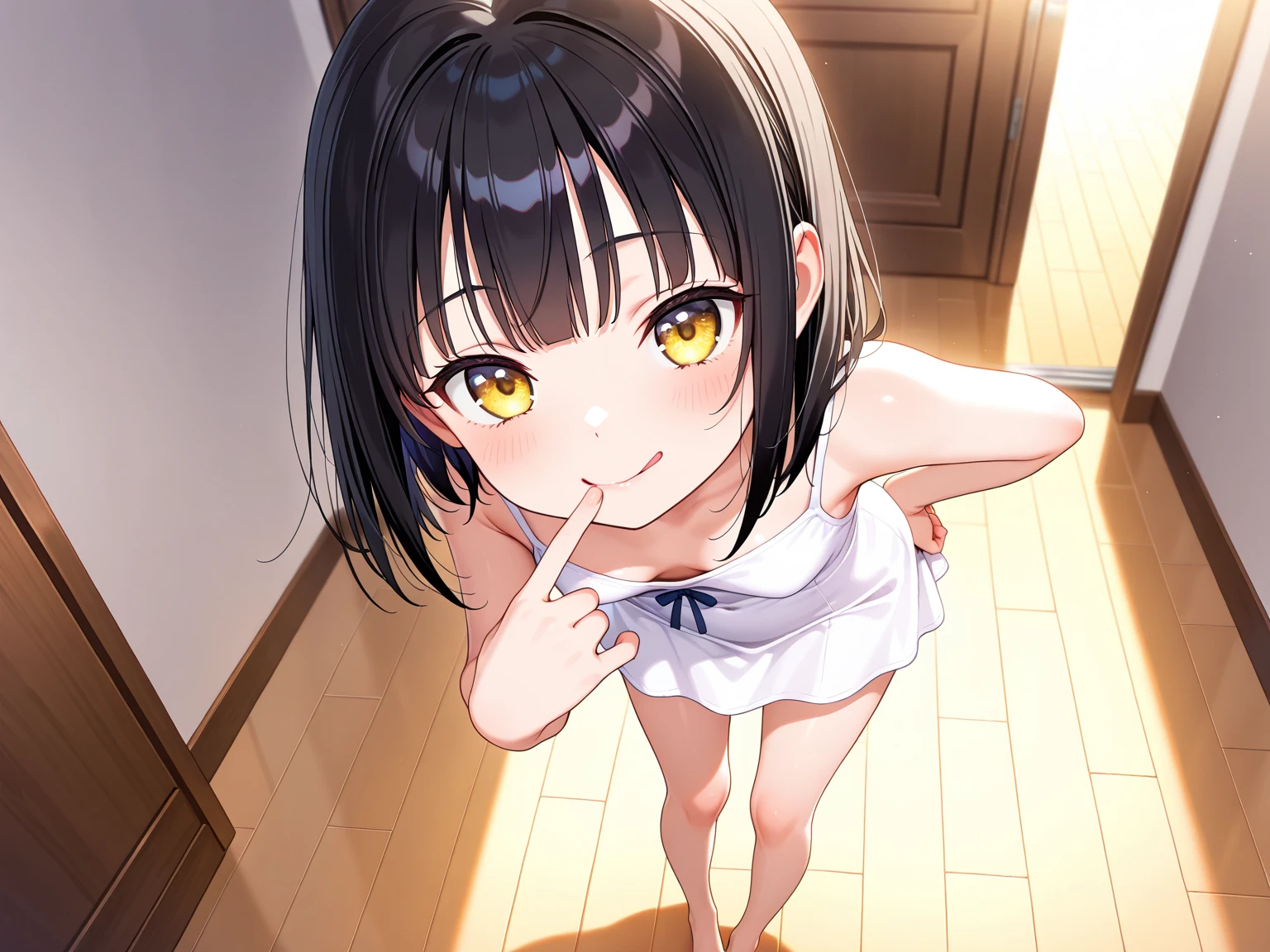 nsfw,One Woman、10 years old、Primary school students、Completely naked、(Beautiful nipples)、((Small Breasts)),((1boy and 1girl, vaginale, Sex ))、(Random pose)、Shot from a random angle、Highest quality、Very delicate and beautiful、((Very short bangs))、((Bangs))、Light shiny brown hair、The hair is light、((Short Bob))、Cute face、Young face、Cute like an idol、Yellow Eyes、Are thin、Slim figure、Short、(Child body type)、((Lots of sweat))、Embarrassed face、Open Mouth、Troubled face、Red face、(School classroom)、Sperm splashed on face、、