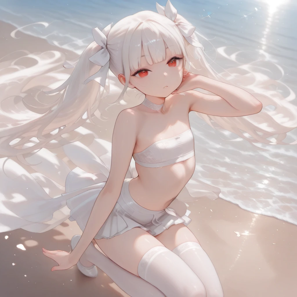 Anime girl posing with long white hair and white top in body of water, Guviz-style artwork, Perfect white haired girl, seductive anime girls, Guweiz on ArtStation Pixiv, Guweiz in Pixiv ArtStation, Guviz, white haired Cangcang, Girl with white hair, Beautiful anime girl, Detailed digital anime art,
,ชุดรัดรูป, camel toe, โชว์กางเกงใน , โชว์หน้าอก, หัวนม, กางขา, mini bikini,
