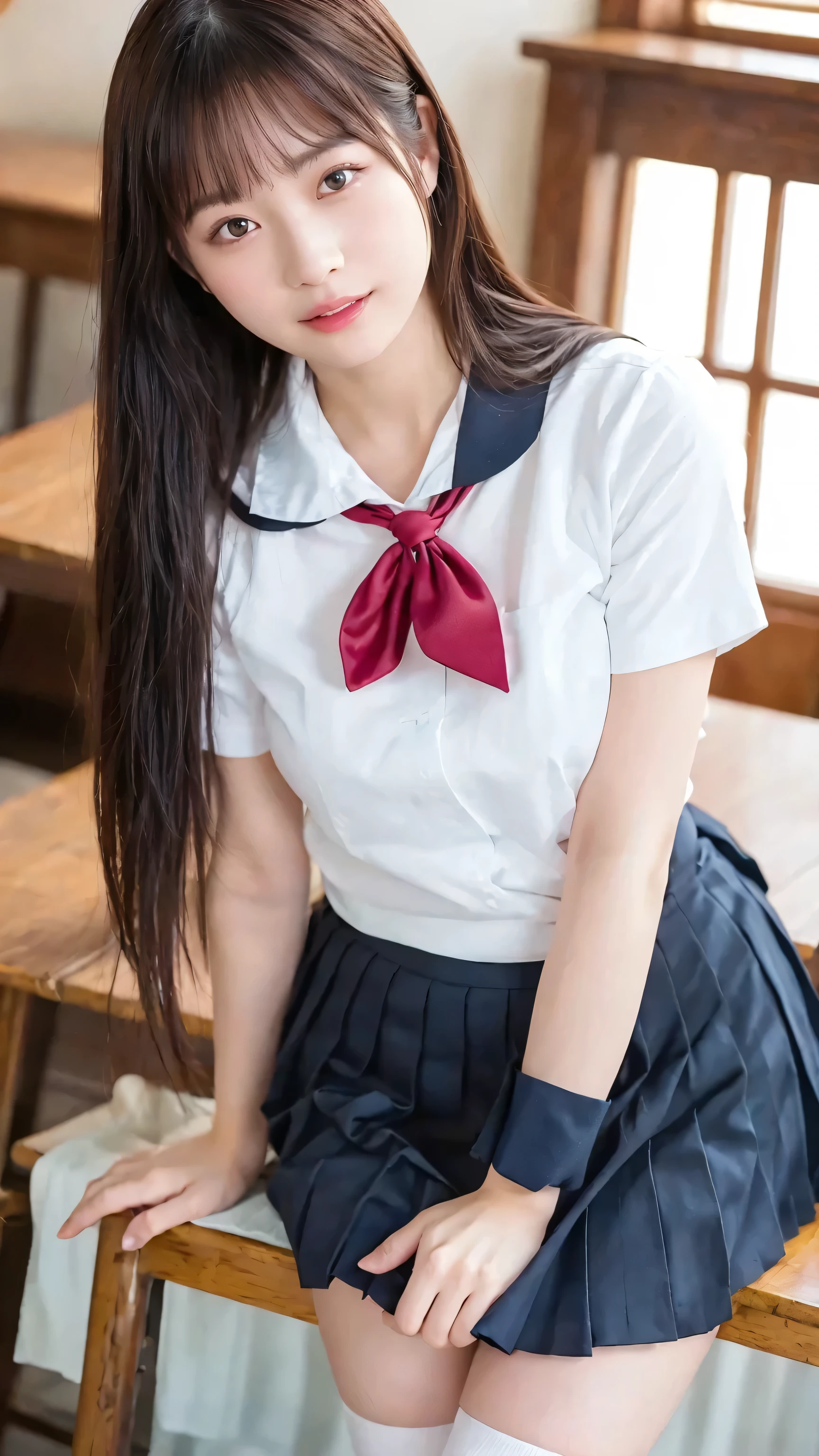 masutepiece、Best Quality、8K、Raw photo、absurderes、award winning portrait、Smile、Idol face、Delicate girl、Digital SLR、Sophisticated、Thin arms、Professional Lighting、(Eyes and faces with detailed:1.0)、(8K、Raw photography、top-quality、​masterpiece:1.2)、(realisitic、Photorealsitic:1.37)、(女の子1人)、fullllbody、((((school classrooms)))、photon maping、Radio City、(((Sitting on a chair)))、详细的脸、Detailed lips、detailedeyes、二重まぶた、(Colossal tits:1.5)、(((((((((School Uniforms)))))))))、(((a red choker)))、((((((the shape of the female genitalia is clearly visible))))))、Perfect body、a wet body、shinny skin、Make eye contact with the camera、(((((((the shape of the anus is clearly visible)))))))、(((((((((((red school bag)))))))))))、(((Pigtails hairstyle)))、(((((A dark-haired)))))、((((((Female genitalia are wet、Leakage of fluid from the female genitalia:1.3))))))、((((white liquid leaking from female genitals))))、(((((12-year-old elementary school student)))))、(((Spread legs wide)))、(((many girls are taking classes)))