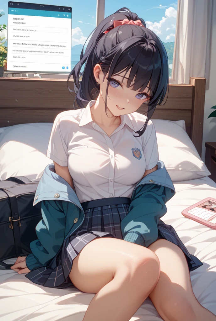 Very detailed、(8k, RAW Photos, highest quality, masterpiece:1.2), (Very detailed 8k wallpaper),shape、Professional Lighting,Sharp focus, Written boundary depth、
Browsing Caution、Clear Eyes、Perfect Anatomy、With a girl、12 years old、、、、(blush:1.5),Open Mouth 、 School,,White collar shirt、bow tie 、Micro Mini Skirt,、imminent kiss,Plump thighs、Lying on your back、Leg spread、(White panties:1.2)