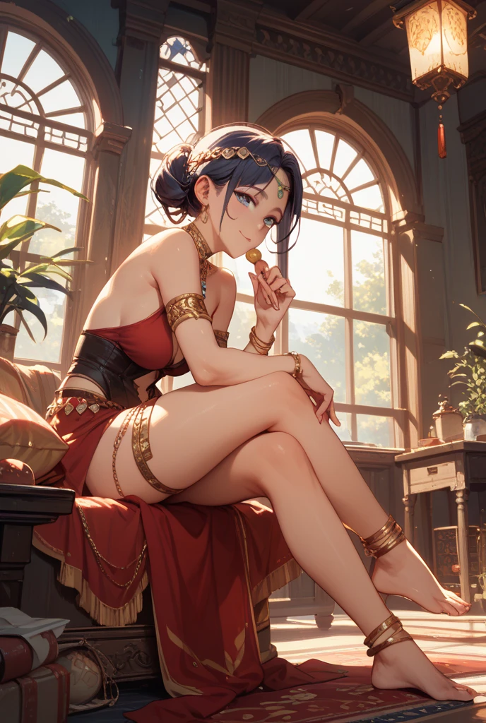 1girl!!, short bob hair, black hair, small breasts!!, blue eyes, fair skin, excited face, she nude, lots of cum on sexe!!!, full body, full body, Lying, medieval japanese house, very sexy body, detailed face, beautiful detailed eyes, beautiful detailed lips, extremely detailed eyes and face, long eyelashes, intricate details, highly detailed, photo realistic, 8k, best quality, masterpiece, cinematic lighting, dramatic lighting, vibrant colors, fantasy, digital art, concept art