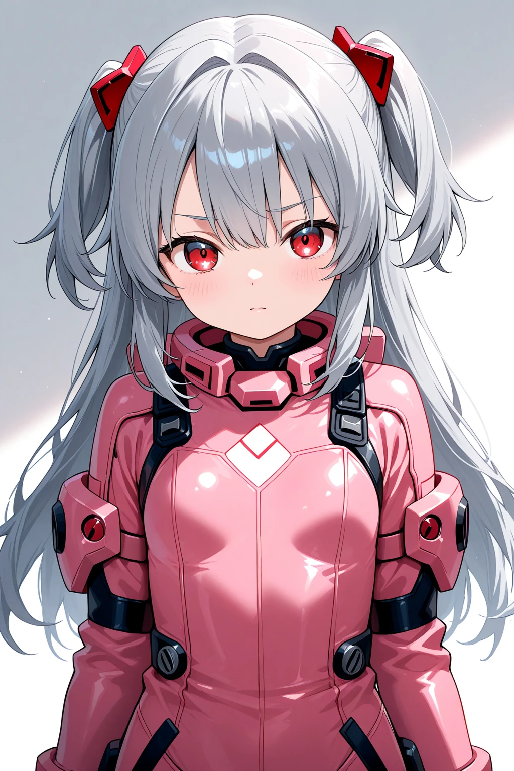 Ultraman、Realistic、Realistic、Cinema Lighting, Girl in shiny red and silver suit、15 years old、Professional photos、Don'Do not expose your skin, Japanese Model, japanese cgi、Ultraman Suit、, Power Rangers Suit、Tight and thin cyber suit,The whole body is rubber、There's pink There、 Delicate body, Big Breasts、Small Ass、Thin thighs、Thin arms、Narrow waist、Camel Toe、Both sides of the cybersuit fit snugly against the skin.、Big eyes、Black short hair、Look forward、Look forward立っている、A glowing sphere is embedded in his chest..、Essay exam、 Blue sky background