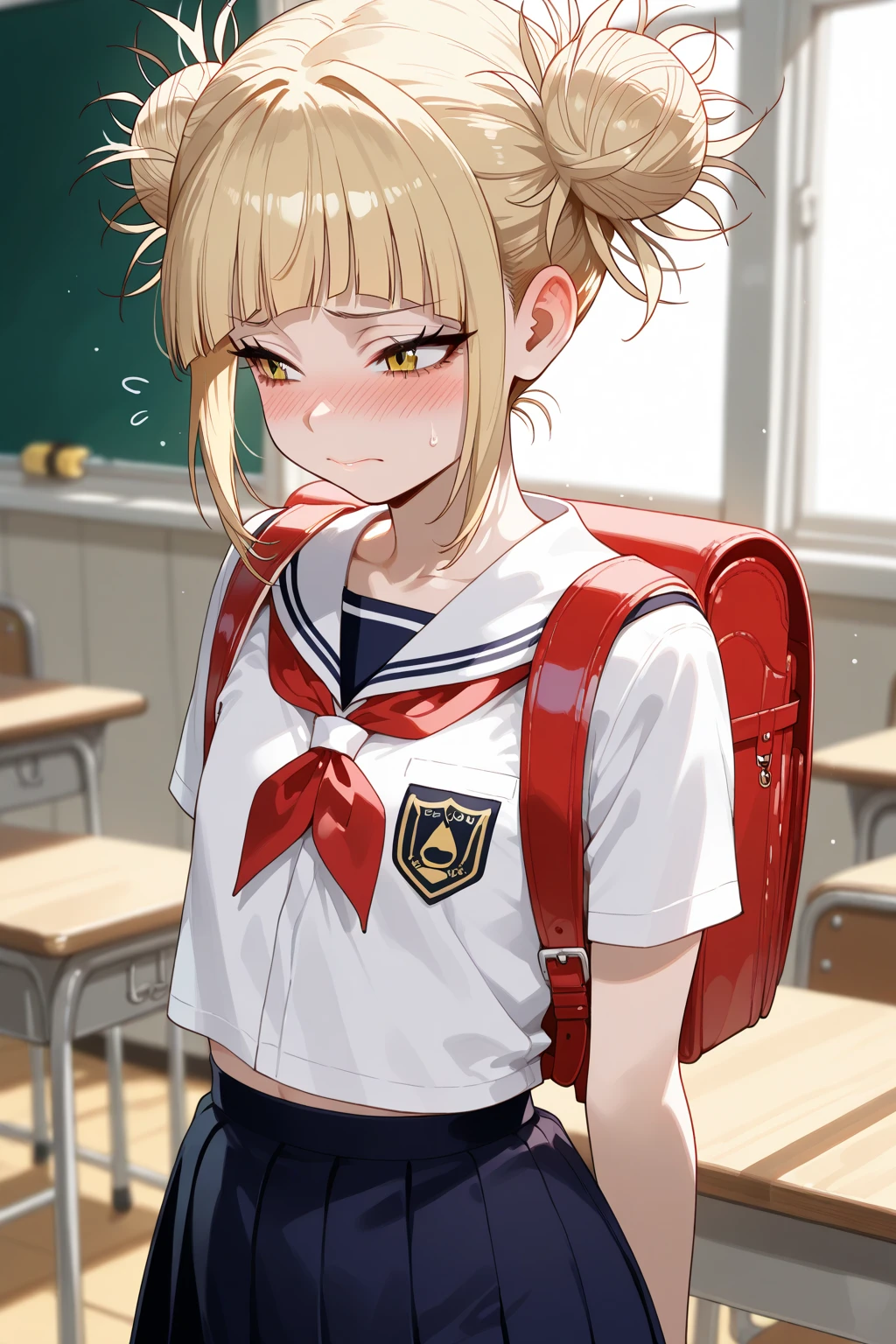Highest quality,8K,Detailed illustrations,School gym storehouse,(Sweating all over:1.2),(the girl is surprised to be found by someone),(2 dressed boys look at the naked girl:1.4),(distant view:1.3),(The boys secretly watch the girl's masturbate:1.2),(boys are very embrrassed),(boys are dressed:1.3),(the girl was masturbating in secret but was watched:1.3)