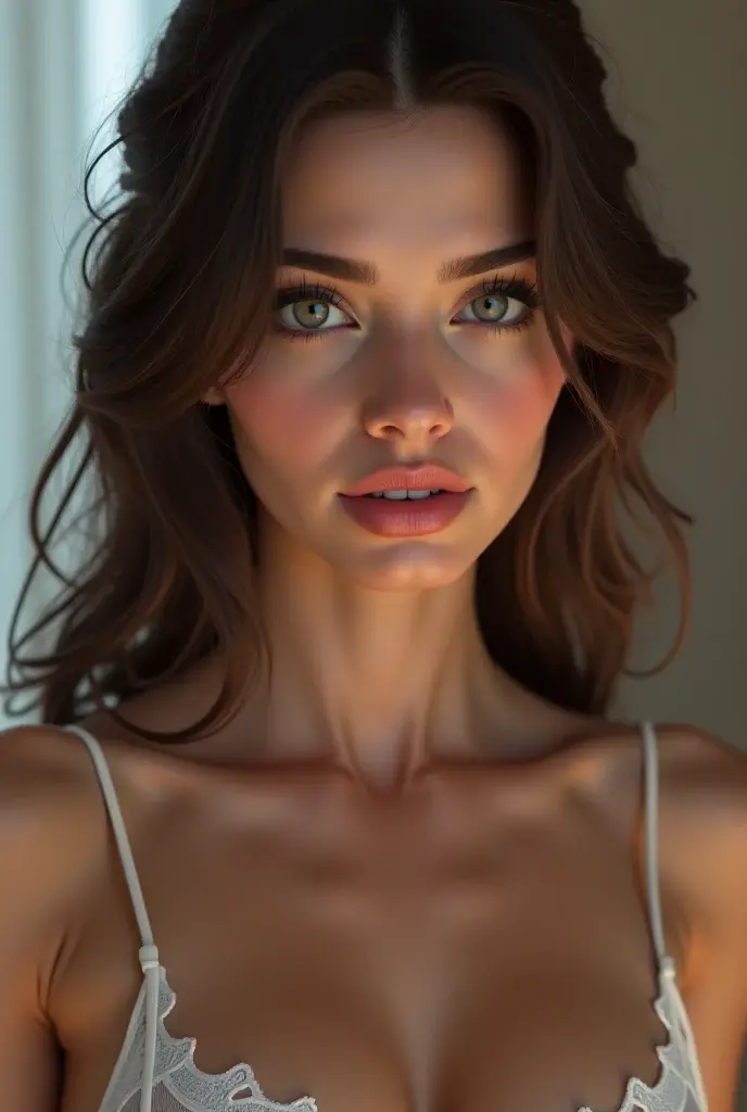 High-quality work,Realistic works,Super premium graphics,8K HD CG works,high quality graphics,High-definition and exquisite CG works,10x pixels,Ultra-fine details:1.1,Advanced technical details:1.1Realistic photo effects,Interior lighting effects:1.5,natural soft light:1.5. Light effect(Virtual light effects:1.8),ultra high resolution,Clear eyes,Double eyelids look good, pretty face, The face shape is perfectly proportioned, hyper photorealism, Cinematic lighting, projected inset, surrealism, Masterpiece, Realism,Amazing Cleavage,