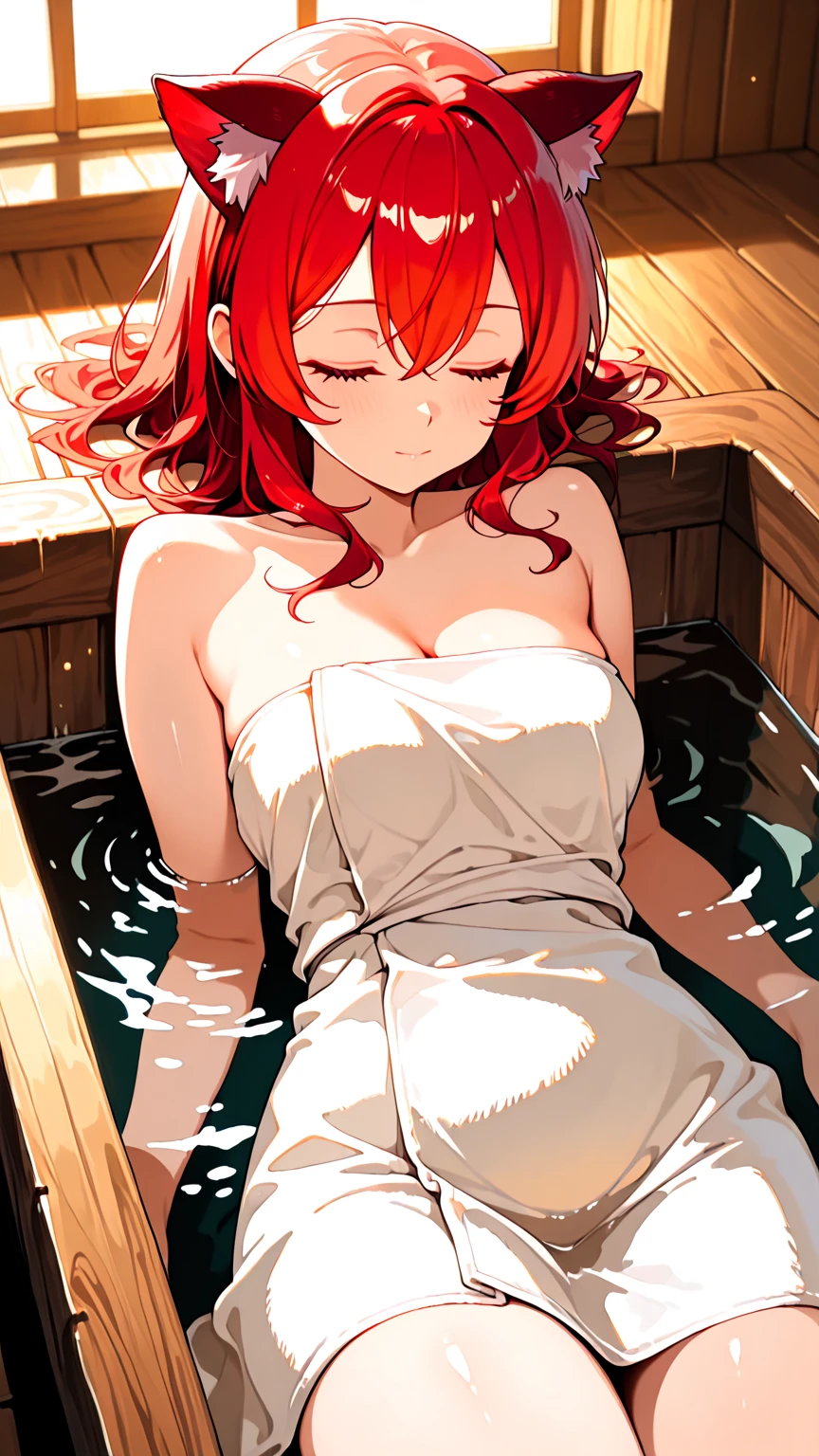 best quality, detailed background, girl, spring,shy,solo,  breath, wet:0.6,tired