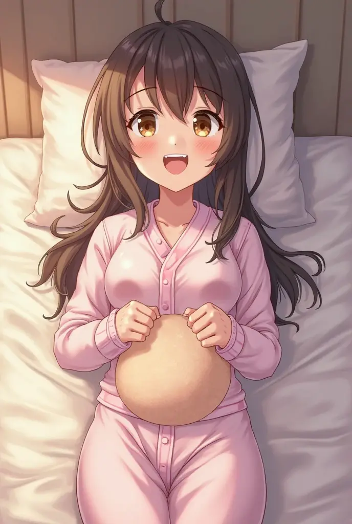 (Best Quality, 8k, 32k, Masterpiece, UHD:1.3), (kpop idol:1.3), 1 Girl, (Big Boobs:1.2), (huge pregnant:1.2), (short wavy hair), Abs, Perfect Body, Ultra Detailed Face, Detailed Lips, Fine Eyes, double eyelids, (pajamas), on the bed