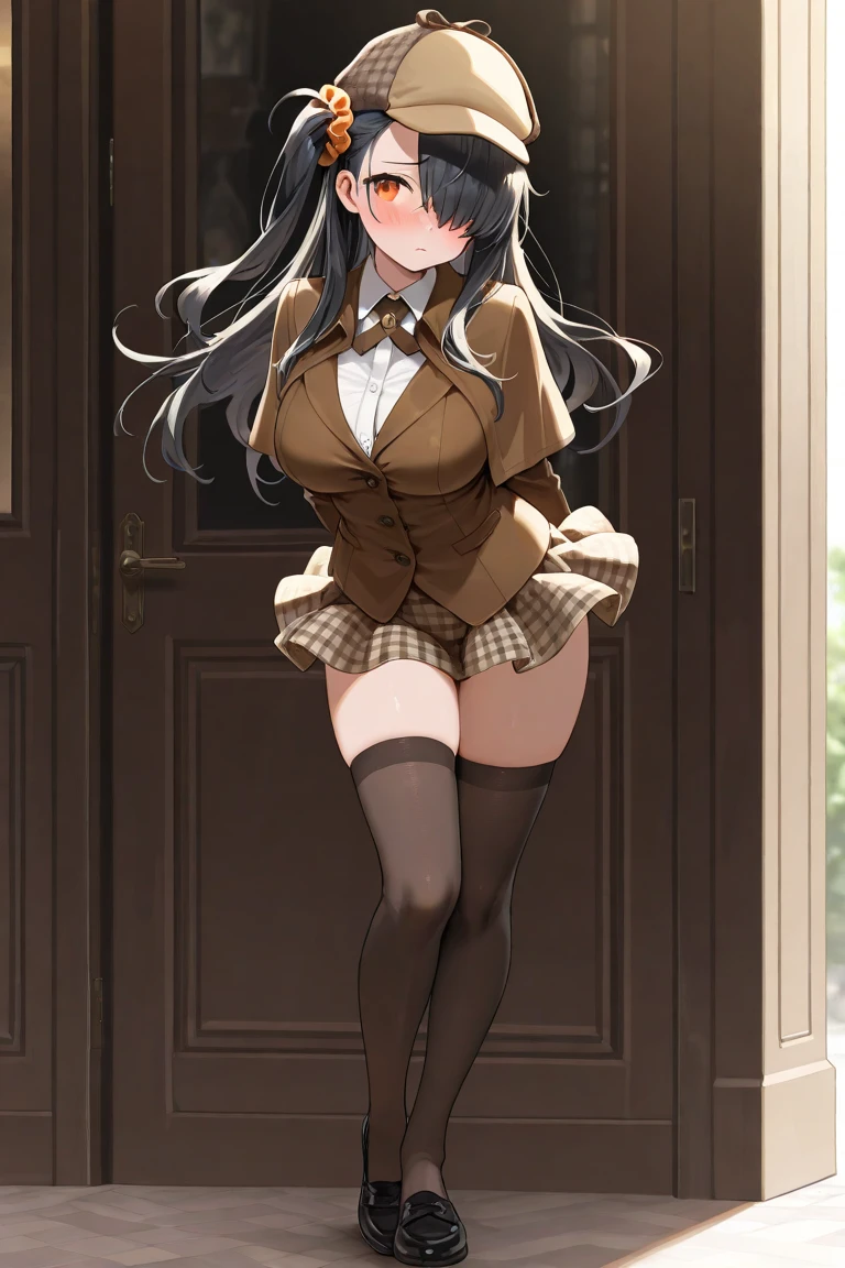 masterpiece, highest quality, disorganized, Super detailed,Aaron_Fleet This Kushon -Ship This-,Photo from below、Panty shot、thigh high boots、pantyhose