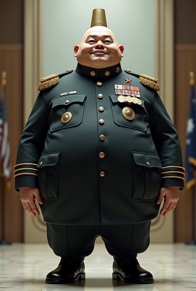 Extremely pregnant obese female soldier