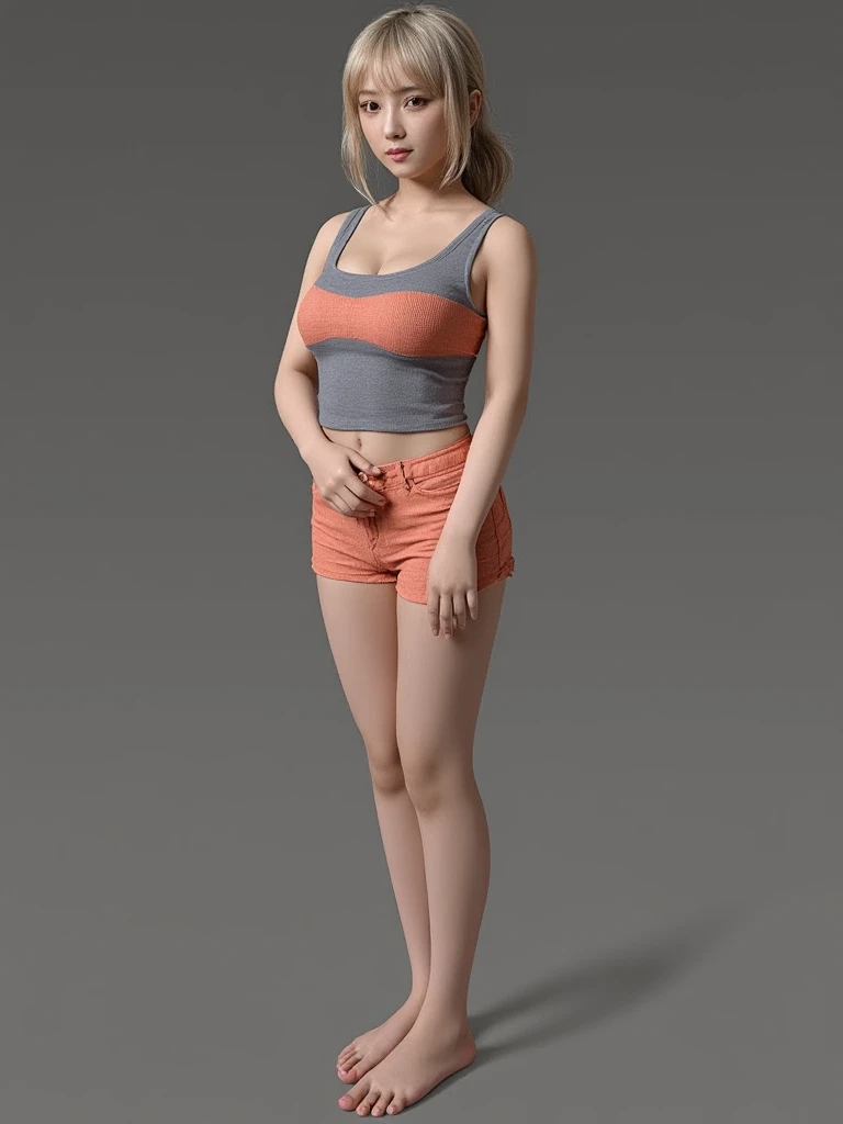 16 years old blonde girl realistic revealing photo full body --auto --s2