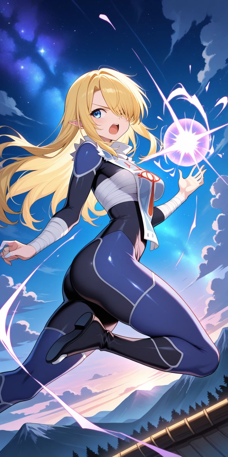 Barbara(Genshin Impact),(height 57.9cm,B58.2cm,W45.9cm,H77.6c)、Modest chest,Blonde twin tails,Blue Eyes, ,high resolution,high quality,High resolution,(Anime Style),Beautiful images,Clear images,(Cute Girls),(1 girl),whole body(from head to toe)、Transformation Heroine(White wetsuit-type reinforced skin),(Ultra Girl),(胸元で光るHeart-shaped brooch),Heart-shaped brooch,(胸元のHeart-shaped broochに触手が侵入する),(The energy core inside the body is violated by tentacles)Attacked by tentacles,Being held captive by tentacles,(Heart-shaped broochから光の粒子が漏れ出ている,Heart-shaped broochから光の液体が流れ出している),(Tentacles are sucking on the crotch),(Love juice is flowing from between her legs),(Heart-shaped broochが赤く点滅している),Have a naughty face,It feels good and I'm in agony,Vulgar in a naughty sense,Ecstasy,Profanity, steam(mist),Wet,Sweat,Climax,Eyes closed,Watery eye,Mouth open,