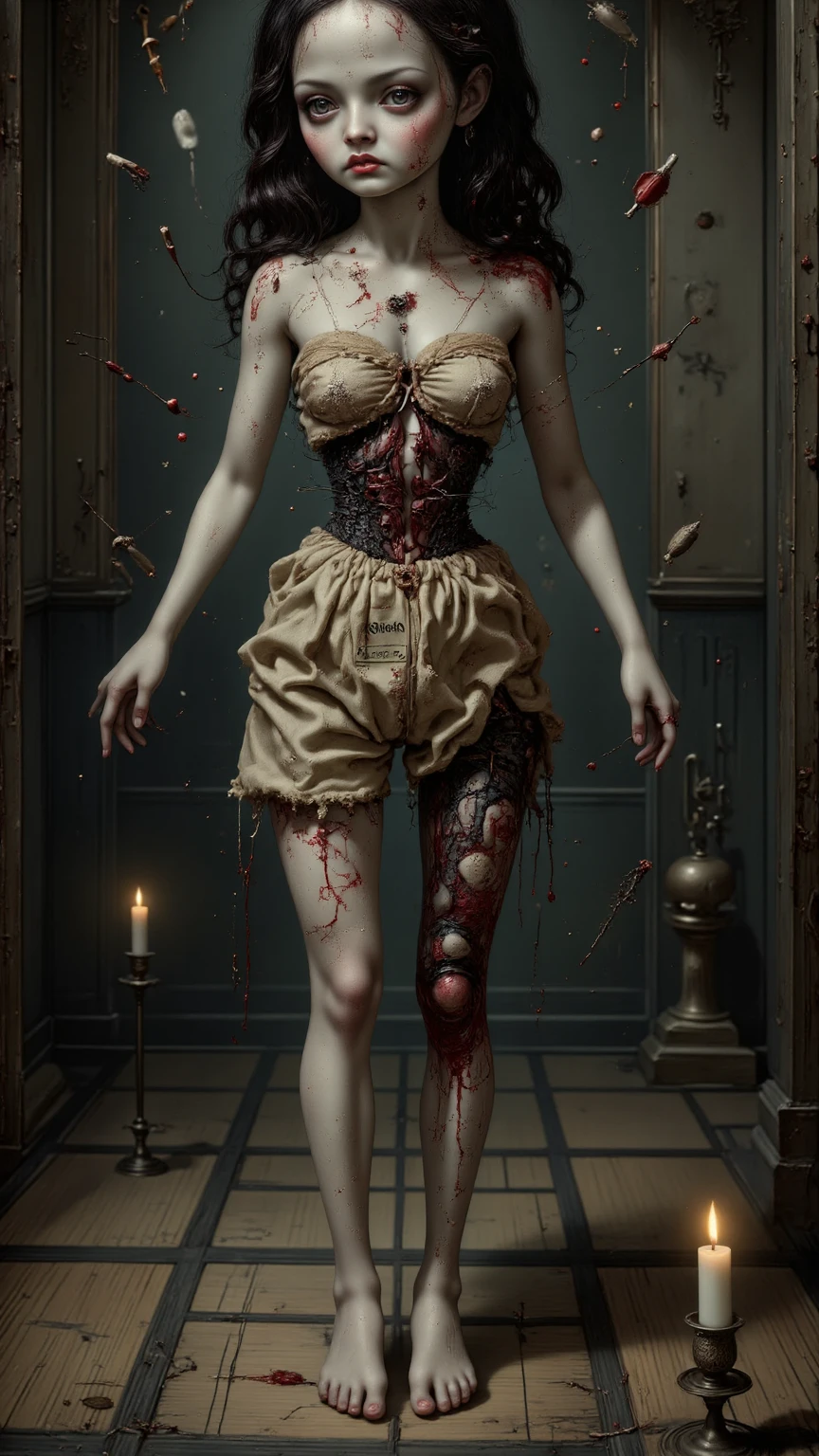 comic storyboard，realistic，3d，Unreal Engine 5，skin texture，anatomically correct,1beautiful girl, long hair,smile,barefoot,lace top,sexy, shiny leggings, thin gap，camel toe，high heels，cleavage,crossed legs,large breasts,leg tattoo,long hair,smile,toenails,) standing,trample，cuts,defloration,indoor,couple,femdom,hetero,saliva , mucus，femdom,blood on clothes,blood on hands,blood splatter,open mouth,kneeling man,sit,trembling man,dead man,sit,bruise man,lying man,man cum,bleeding man,(masterpiece, best quality:1.2)