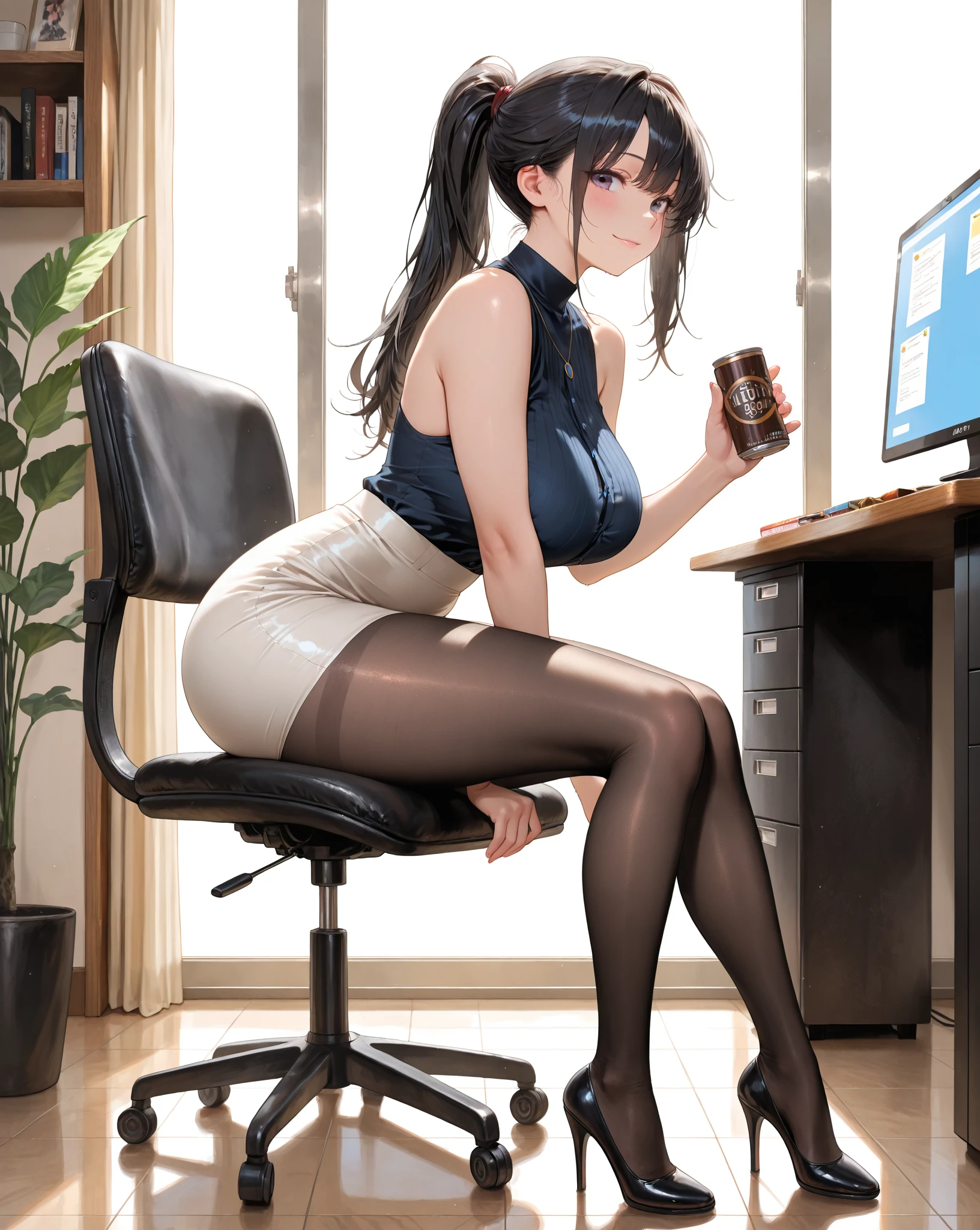 Tabletop, Highest quality, Ultra-high resolution,(Photorealistic:1.4) (Written boundary depth),(Lens Glow) ,18 ～ Random age up to 45, Jacket、blouse:1.5、Office Room:1.5、Beautiful Japanese Women:1.5、Random hairstyles for short hair and updos、company employee、Sexy ass、Sit on a chair、A shy smile、Overbyte、Tight Skirt:1.5、Sexy thighs:1.5、Beautiful bare legs、Full Body Shot、Cleavage、、Fair skin、Multiple moles、Skirt Lift、Sensational underwear、blush