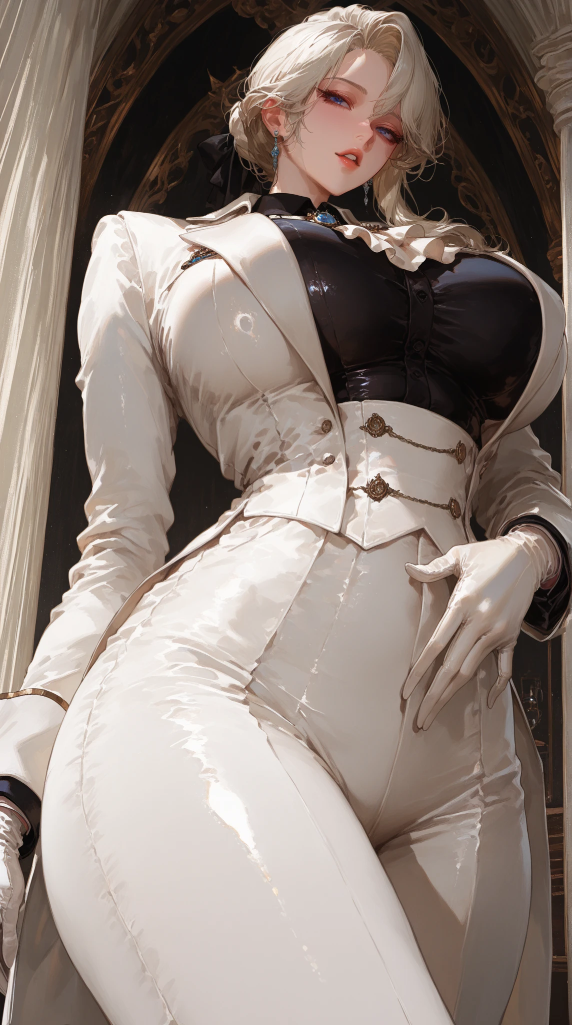 A beautiful Aristacrat woman with soft facial features who embodies old fashioned class, sophistication, elgance as well as wholesome, natural beauty. curvy, thin-waist, wide-hips, swaying-hips. Olivia Munn. Oppulent historically accurate victorian dress.