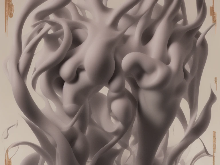 arafed image of a woman's face with a pair of scissors in her mouth, entwined bodies, houdini algorithm generative art, houdini fluid simulation, human bodies intertwined, fluid simulation in houdini, detailed entangled fibres, generative art, by Anna Füssli, fractal veins. cyborg, amazing cgi