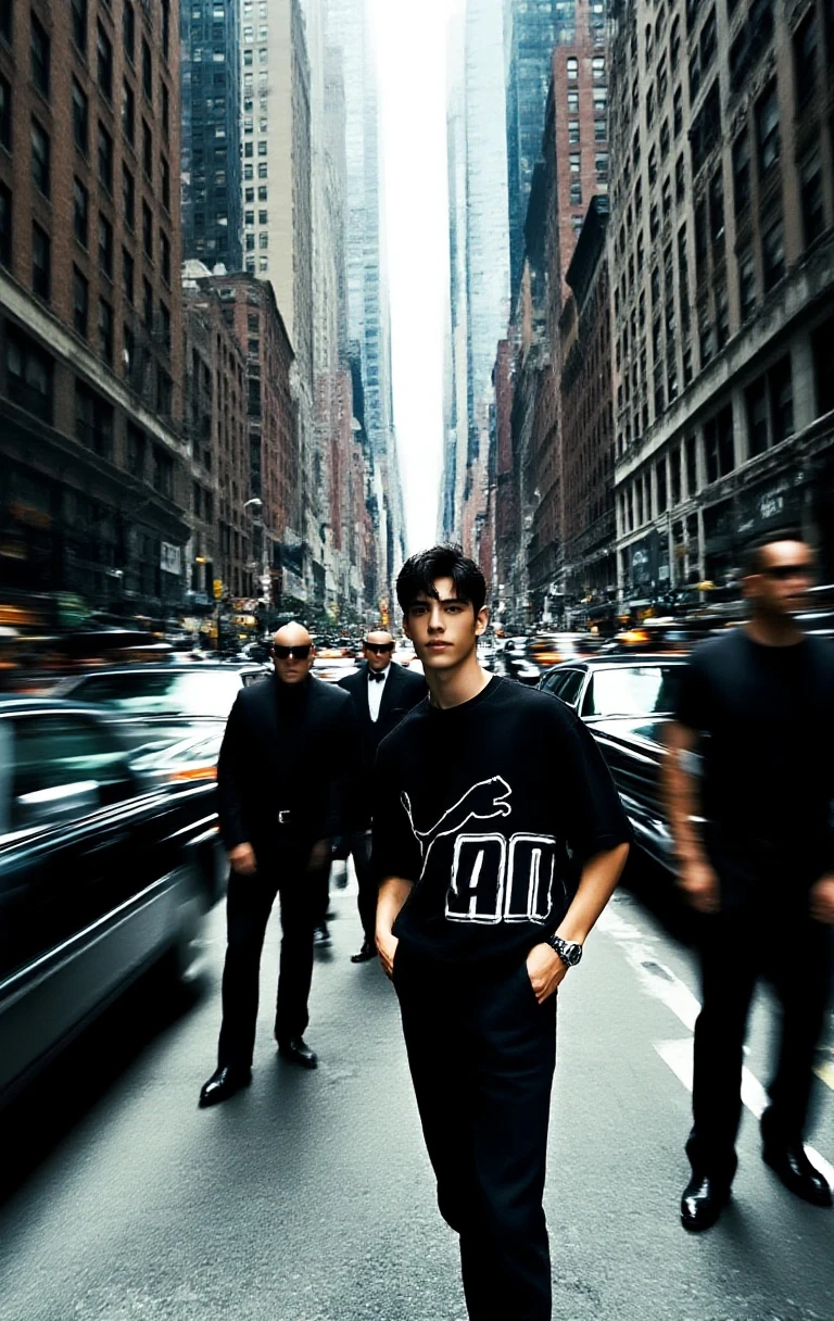 there are three men together in a parking lot, grand finale, kid a, liam, edited, pretty boys, behind the scenes, shadows, in the streets, no shadows, cool look, dark tones, menacing look, dark look, by Károly Brocky, summer night, Elegant Weapons, backstage photo, zac retz, middle man is bald, rockers, cyberpunk