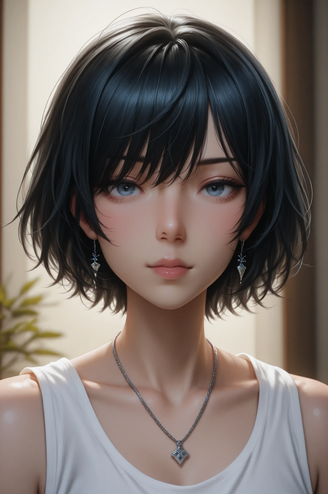 (masterpiece:1.3), (8k, photorealistic, RAW photo, best quality: 1.4), (1girl), beautiful face, (realistic face), (black hair, short hair:1.3), Nice hairstyle,Realistic Eyes,Nice detail eyes,(Realistic Skin),Beautiful Skin,(Lingerie),Ridiculous,attractive,Ultra high Resolution,an ultra realistic,RAWExtremely detailed,golden proportions,全身写真