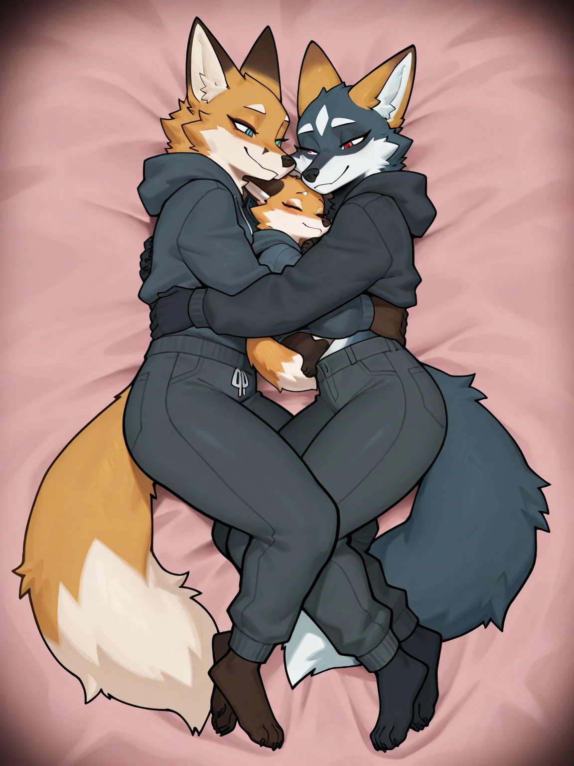 Duo, Female and Male, (Anthro Highwire, Small breasts, White crop top, Orange panties), Detailed background, Prison cell, Tape mouth gag, Hands tied up with tape, Feet tied up with tape, Laying down on bed, Eyes closed, Breasts exposed, Nipples, Female and Male having sex, Penis inserted into pussy, Male point of view, (NFSW, 18+)