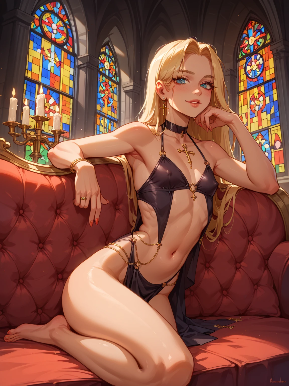 Best quality, masterpiece, firm chest, flat chested, (detailed nipples), detailed skin texture, detailed cloth texture, detailed face, super detail, 8k, intricate detail, 1girl, 10 years old, high contrast, high resolution eyes, blonde, crown sitting on golden throne