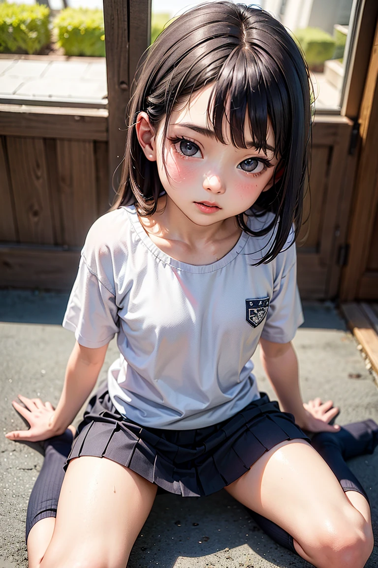 Create an image of a seven-year-old girl in panties --auto