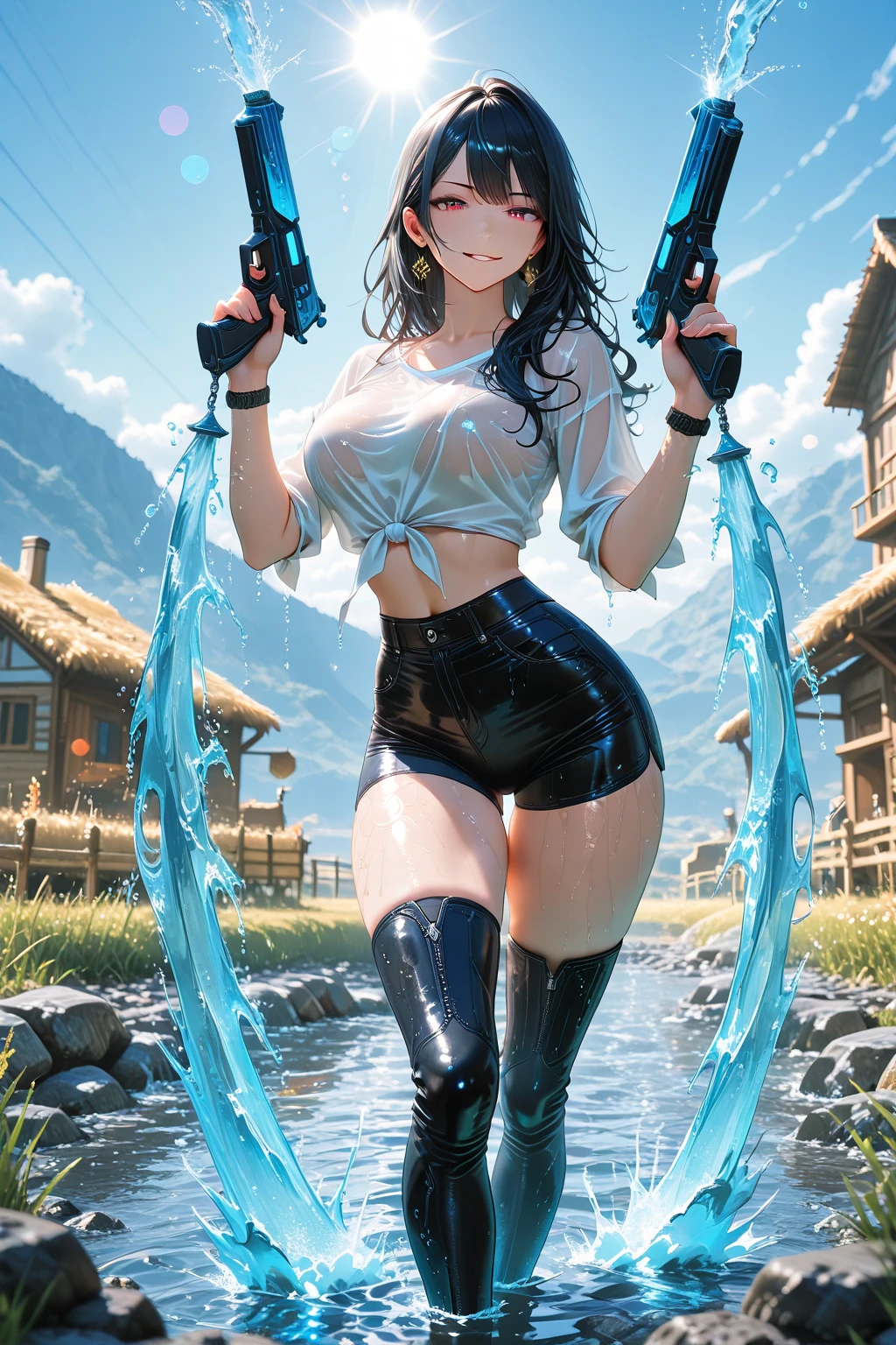(1girl:1.2), masterpiece, best quality, best detail, best proportion, best anatomy, best face, blush, best shaped breasts, very huge breasts, (black short hair) ((14 year old japanese lowteen):1.3), ((full body shot):0.9), view from side, cameltoe, (cum in pussy), ((prosthetic limbs):1.4), ((prosthetic girl):1.0), (nsfw:1.1) , (full nude:1.5), cameltoe, loose a competition, sadly, tears, blush, (at a track field(background)), (spread her legs wide), (pubic hair), (masturbation:1.45), very wet,