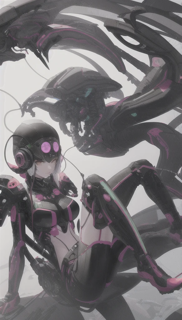 (best quality), (ultra-detailed), (best illustration), (best shadow), masterpiece, high res, (1girl, solo), mechanical tentacles