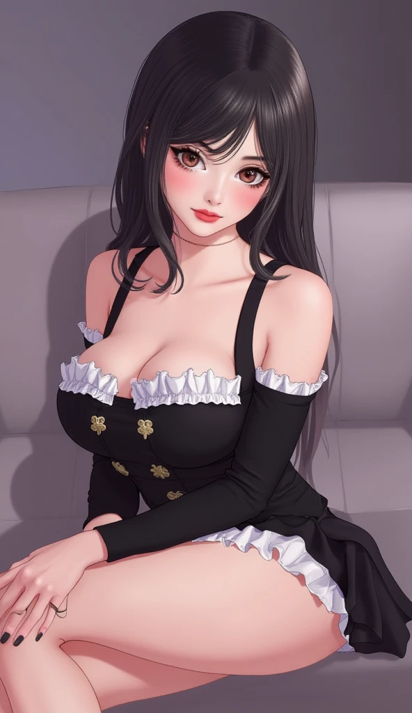 Pretty cute realistic sexy black dress