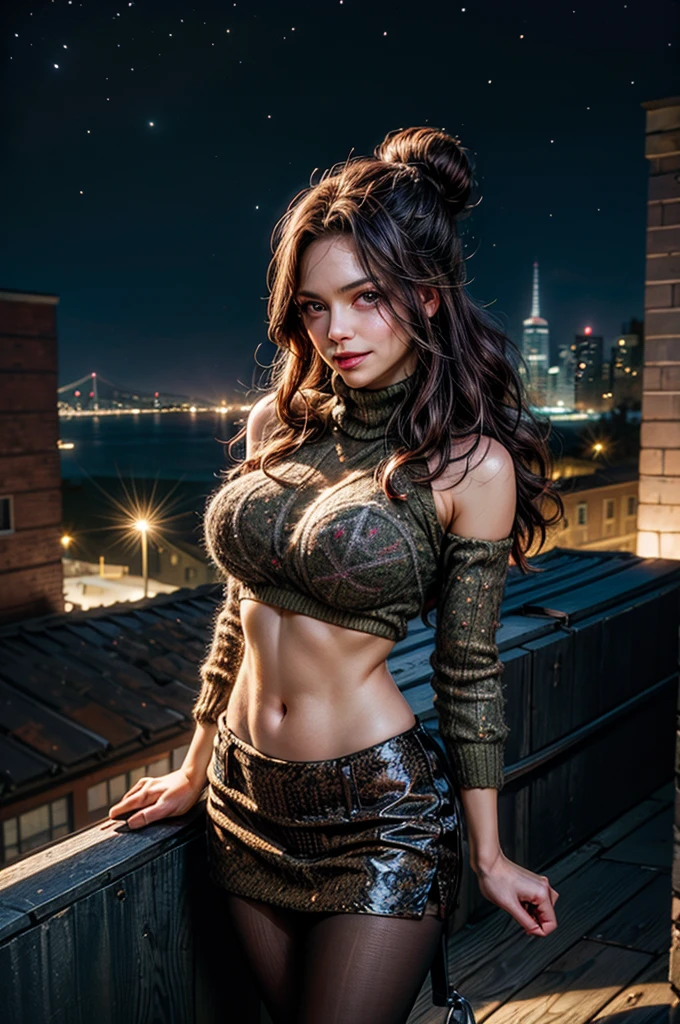 highres, masterpiece, perfect ligthing, bloom, night, cinematic lighting, adult, perfect skin, female, ((looking at viewer:1.2)), soft light, young woman,(freckles:1.05),
realistic skin,beautiful face,realistic eyes, perfect detailed face,
eyeliner,beautiful,
narrow waist,
winter, street, snow,
(short skirt), (black thigh highs:1.3),
sitting on a bench, cleavage,
realistic, (photorealistic),
slim, amazing hair.