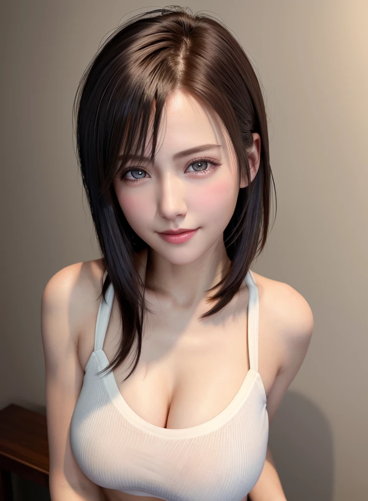 16 year old Japanese girl,(非常にdetailedな肌),Curvy,,美しいBig Breasts,(Big Breasts),Pale skin,Pointed Chest,Erect nipples,(Fantasy art,Best image quality,Hyperrealist portrait,(8k),Ultra-realistic,最high quality, high quality, High resolution, high quality texture,Attention to detail,Beautiful details,detailed,Extremely detailed CG,detailed Texture,Realistic facial expressions,masterpiece,in front,dynamic,bold),(((short pixie cut))),(Very thin hair),(Very soft hair),(Super Straight Hair:1.5),length, sleek bangs,Very light coppery amber hair,Hair in one eye、(((I&#39;m not wearing a bra)))(((Pants are T-backs)))(((The area of fabric that barely covers the body)))、The lines of the body are clearly visible、(((Depiction of beautiful fingers)))　(((Beautiful body depiction)))　(((Sleep on your back)))　(((Spread your legs and raise one leg up)))、(((Accentuate the crotch)))、(((Emphasize the bite of the crotch)))、whole bodyを描く、whole body、(((Oblique view from above)))、(((Correct ankle orientation)))(((The correct number of legs)))