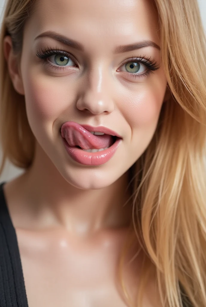 1 girl、debris flies、、award winning photos、very detailed、big double eyelids、nose、the focus is on the mouth、close up of face focus))、woman with open mouth and closed eyes、18-year-old、black hair、wrinkled eyes:1.1、symmetrical face、リアルなnose孔の角度、細長いC型のnose孔、、、、、NSFW、sweaty skin、汗でshiny skinを強調する照明、((sharp nose))汗でshiny skin、shiny skin、sweaty hair、look up at the audience、(wrinkles between eyebrows))( On the tongue)Lighting that does not cast shadows on your face、from below、garden、long tongue、bun hair、((A painful look))(Face enduring severe pain)blonde