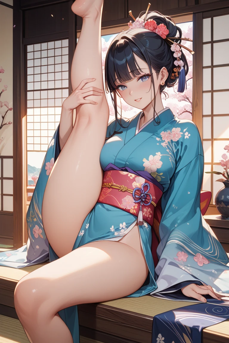 best,Top image quality,Top resolution,1girl in, cute little, ,A dark-haired,animesque,de pele branca,a short bob,very large breast,A smile,Tatami mats,A slender,showing nipple, Kimono,A sexy,amorous,seductiv,Red cheeks,Showing your,Highlights in the eyes, Visible,perspiring,The fabric is transparent,Show your,Midnight,a baby face,Bare legged,cowboy shot,(barechested:1.2),The dough is thin,papillae stand,Colossal tits,protruding papillae,The kimono is taken off.,traditional Japanese room,open one's legs,open one's legs,No underwear,Sleep on tatami mats,No kimono on the front of the body,a baby face,Flipping through the kimono,Open the crotch,Hands in the crotch,fullnude,Taking off your pants,Show pubic hair,Sit on tatami mats