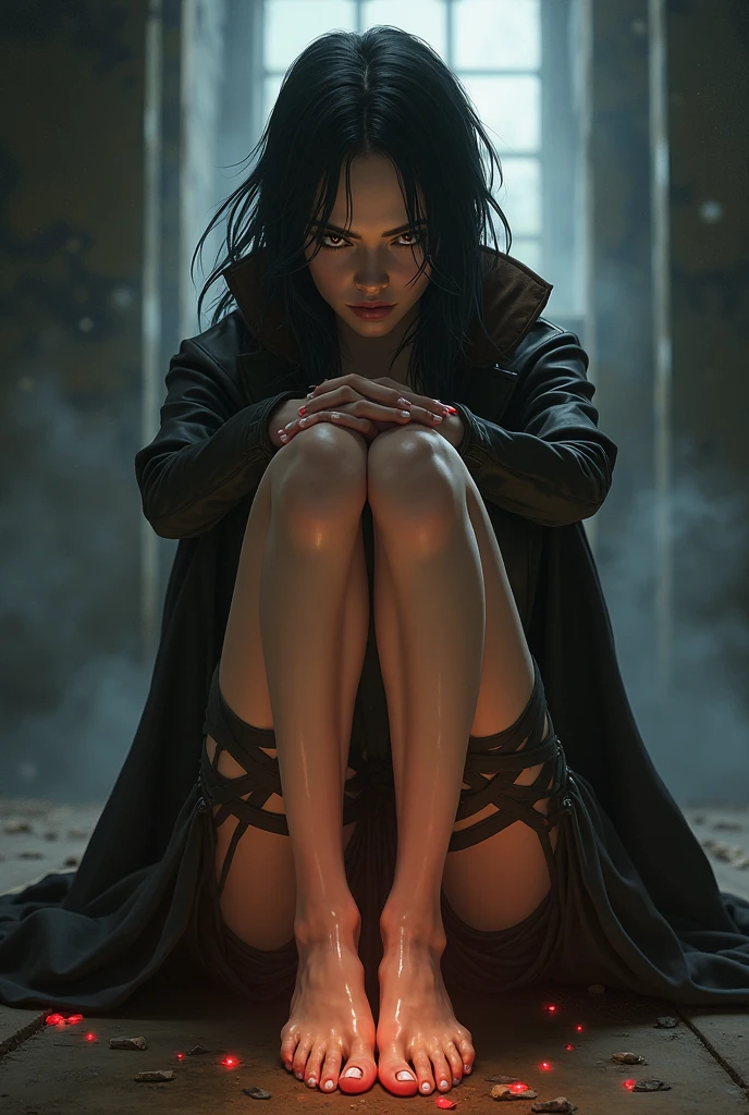 , perfect legs, tight wet pussy, ((Perfect eyes and face)), ((closed wet full lips)), ((perfect hands and fingers)), ((( a lot of white cum is dripping out of her pussy))), ((she has a very skinny and toned strong body)), ((makeup)), ((freckles)), ((perfect eyebrows)), ((sharper edges)), ((perfect scary grey eyes)), perfect intimidating face, slut, sadistic, predatory, better detail on her skin, perfect face and strong jawline, perfect full wet lips, sadistic atmosphere, wet sweaty skin, more detail, beautiful intimidating grey eyes, ((beautiful horror)), better lighting, more toned muscles, perfect detail on her intimidating eyes, very tight underwear, ((tight pussy)), (((tighter clothing))), slutty, intense, perfect detail, tight and sexy, ((piercings)), better detail on her bellybutton, skinny, skinny and strong, more skin showing, intense, slutty, freckles, long skinny perfect legs, scary and intense