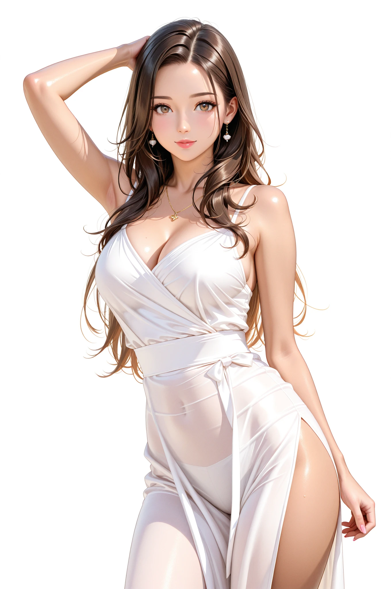 ((Extremely exposed))(High-definition image quality)極Realistic skin texture、High definition face(brown、Very long straight hair、Hair behind the ear、Beautiful moist brown hair、Smooth Hair)((Bright smile))、Gaze(sexyな25歳の女の子、Idol Makeup、Eyeliner)(Fair skin)(Sparkling eyes)Smooth Skin、Realistic skin texture ((Oversized T-shirt、Short length、Cleavage) ((very short miniskirt、damage、Super tight、small、Ultra low rise))))Beautiful armpits、On the position of the chest、Round big breasts、Beautiful valley、Ultra-thin waist、Waistline、Long legs、Glitter High Heels((((Seaside cafe during the day))))(((((Medium full shot from below、sexy))))))Erotic and bold poses、