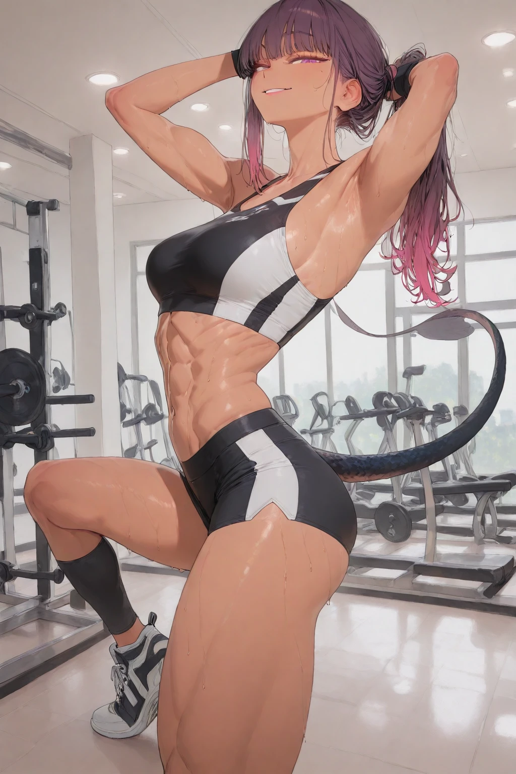 1 girl, (medium ))) (((big ass))), (cute smile), (((wearing very short bikini))), (Long pink hair), (((blue eyes))), ( at the motel), (slender), (thin waist), (butt only), (slim and muscular leguscular belly, wearing black high-heeled shoes, (seductive), (((full body photo))) , (sitting on the chair sensually), (twintails), shining eyes, eye reflection, Bad mood, anime, anime style, ray tracing, glare, drop shadow, panorama, Sony FE, 8K, High definition, artwork, Accurate , anatomically correct, Super detail, best quality, high resolution, high definition, 16K